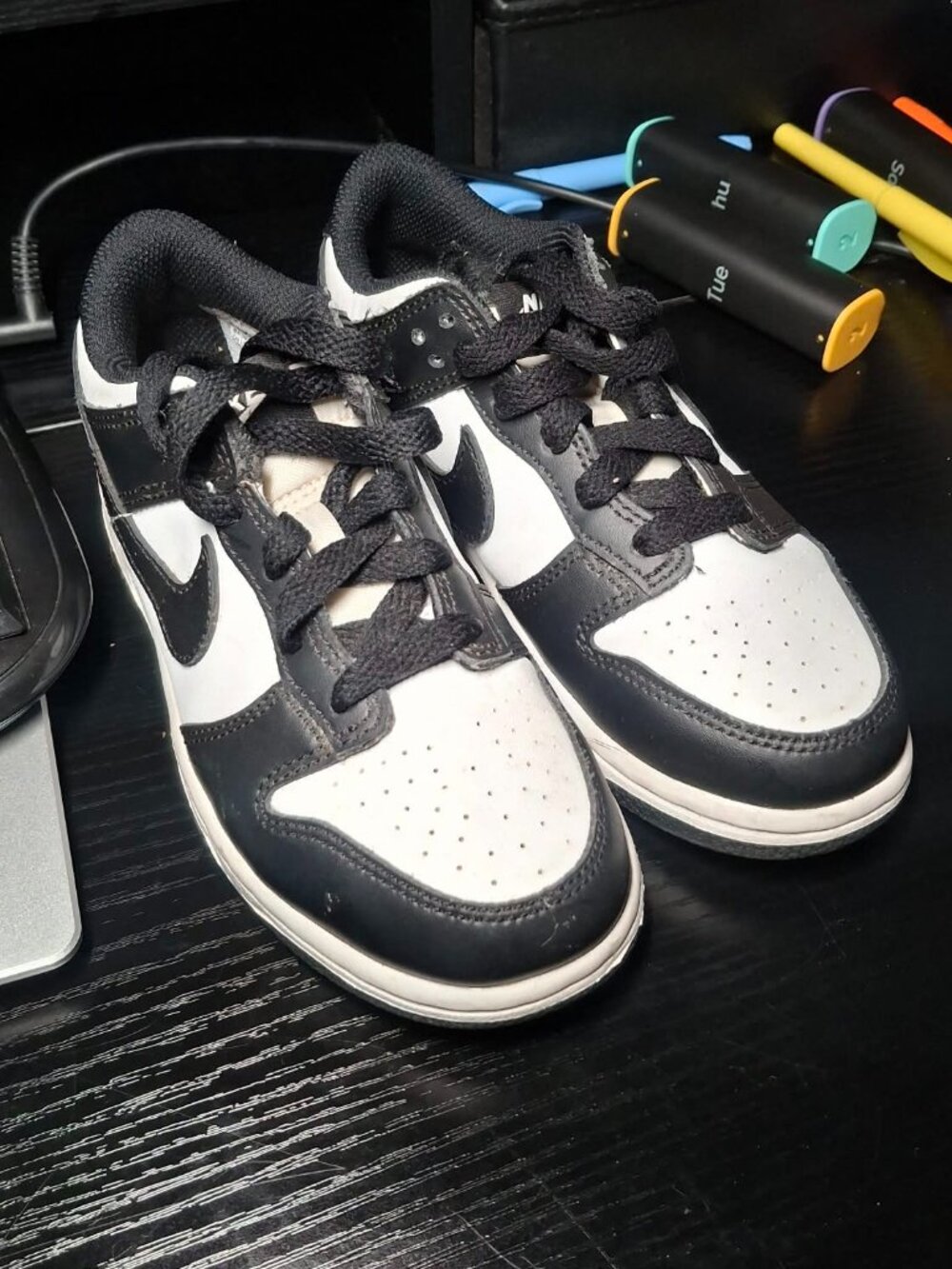 Nike Dunk Low Panda Black White Toddler Size 13C Sneakers School Uniform Sneaker